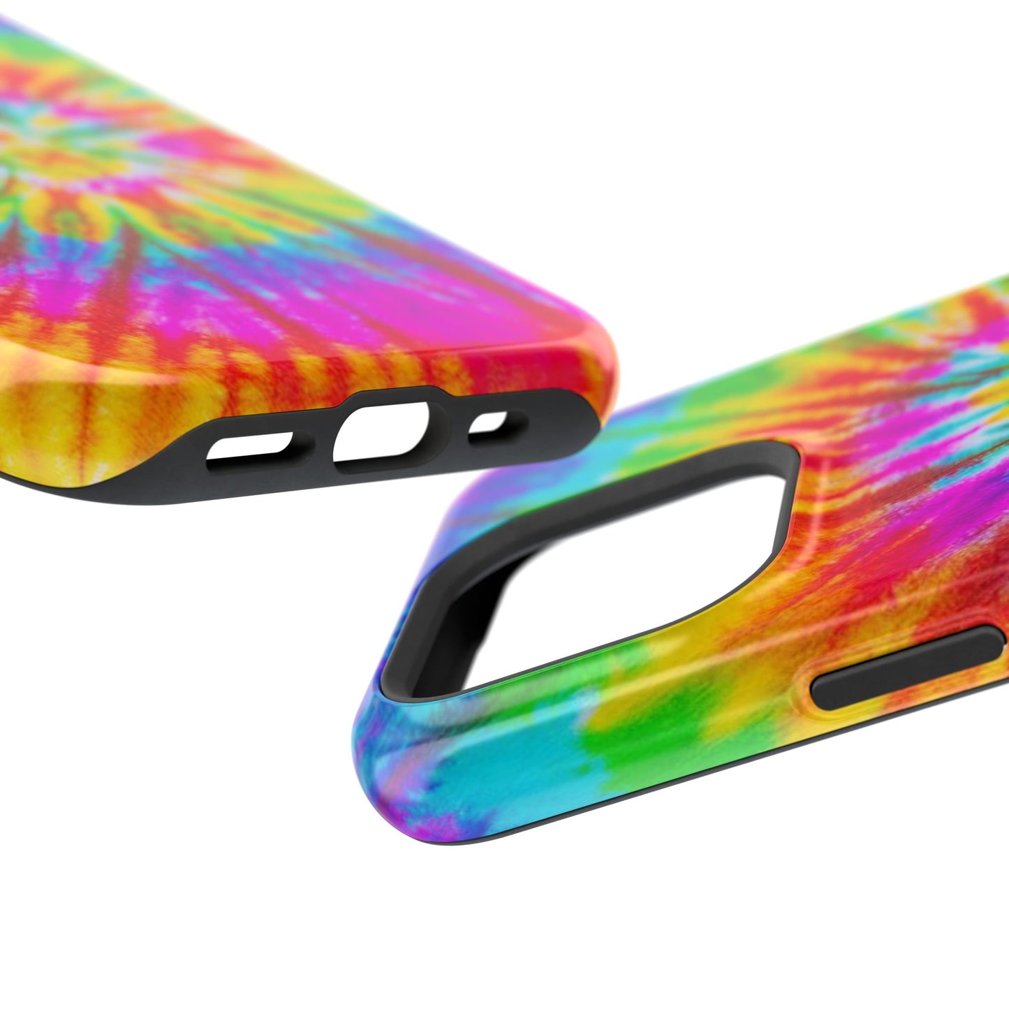 Rainbow Spiral Tie-Dye MagSafe Case – Vibrant Colors & Functionality