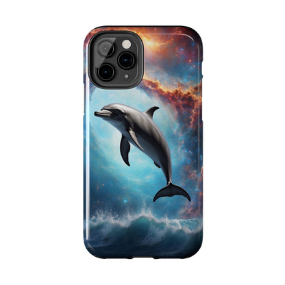 Cosmic Dolphin Space Vibes - iPhone Case