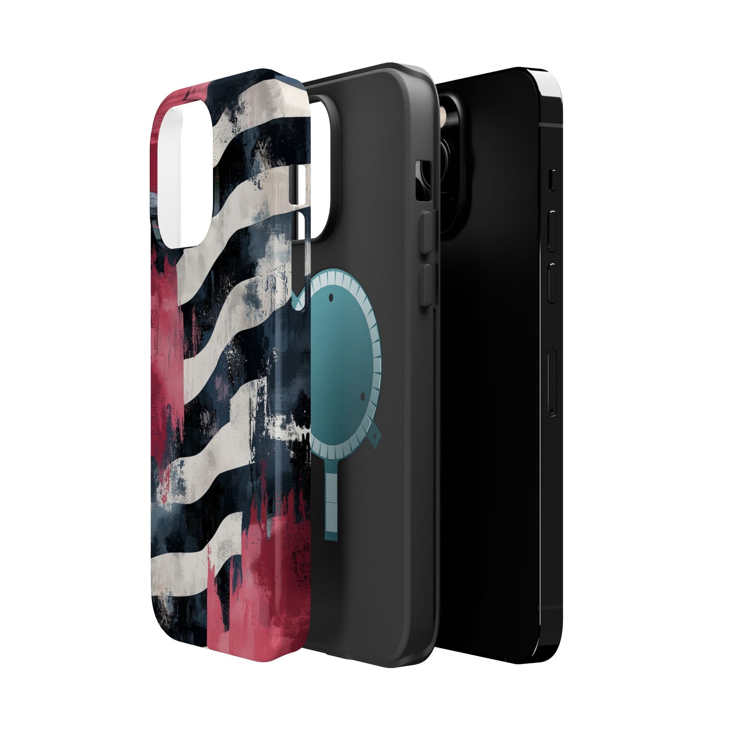 MagSafe iPhone Case: Blood Zebra – Bold Red & Black Pattern