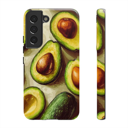 Realistic Avocado Samsung Galaxy  Case – Detailed Green Fruit Design, Shockproof Protection