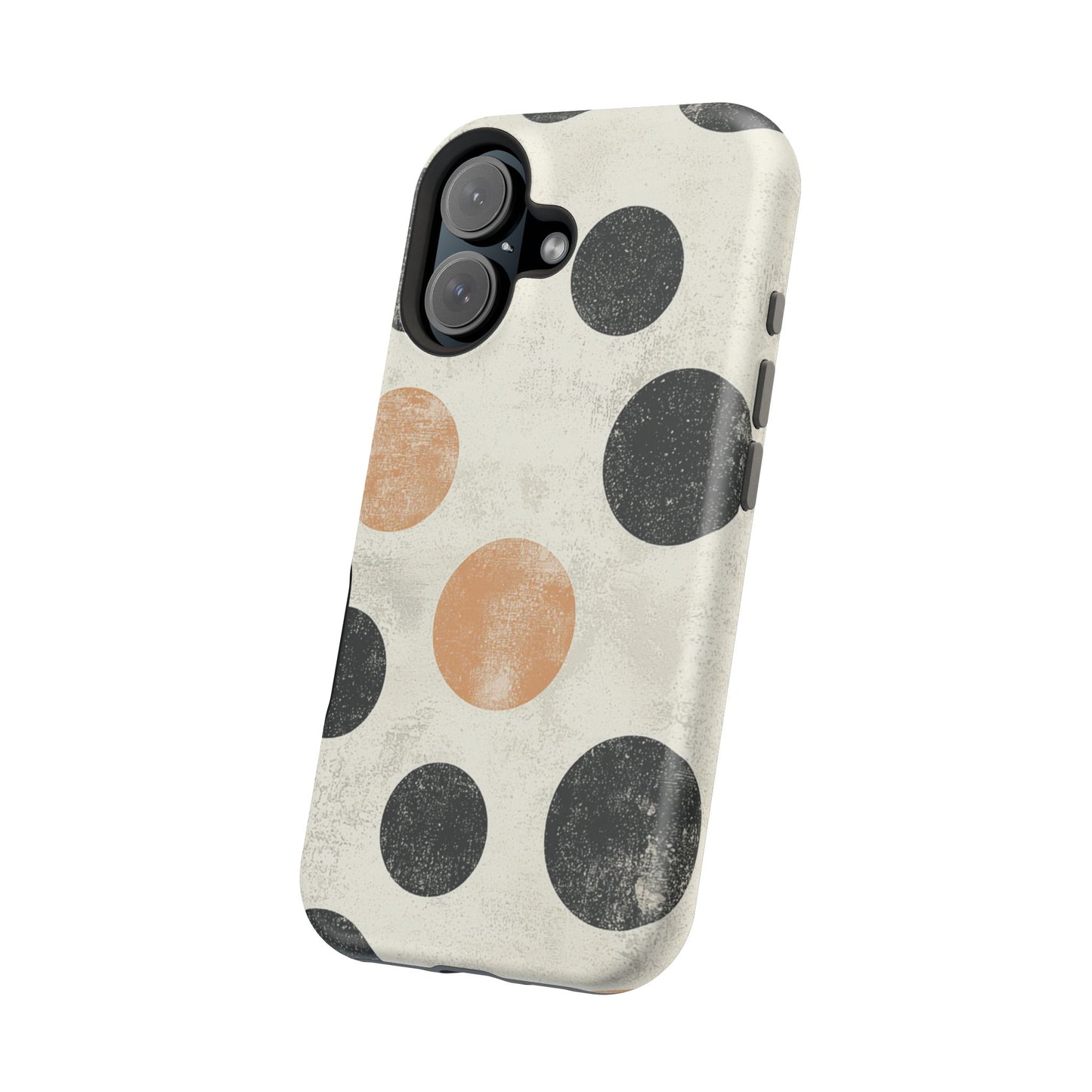 Vintage Polka Dot MagSafe iPhone Case - Retro Abstract Protective Cover