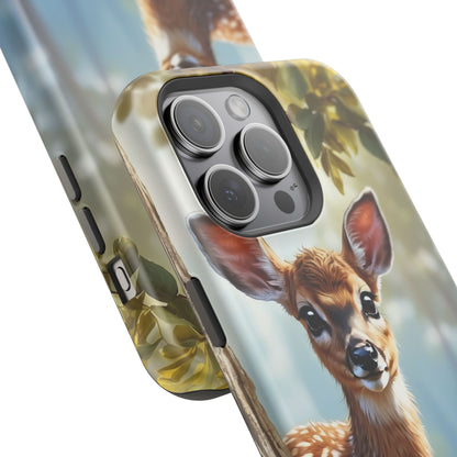 Whimsical Fawn in a Sunlit Forest MagSafe iPhone Case