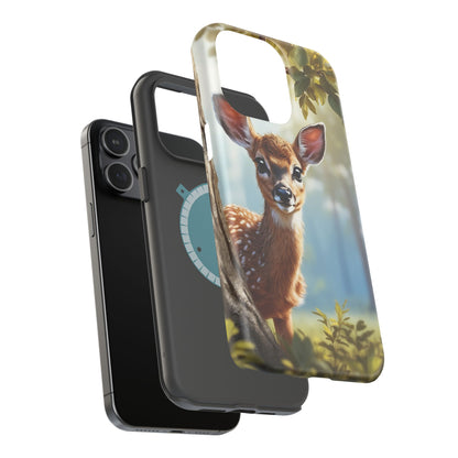 Whimsical Fawn in a Sunlit Forest MagSafe iPhone Case