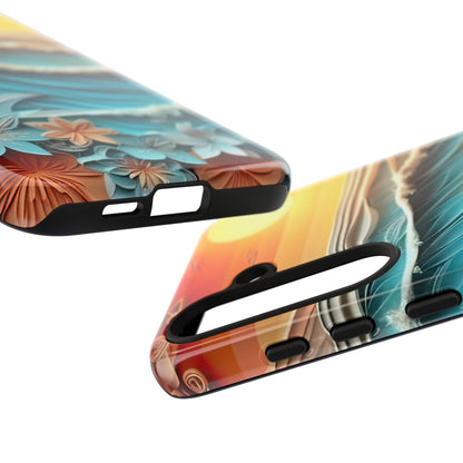 Tropical Sunset Paper Art Ocean – Samsung Galaxy Series Case