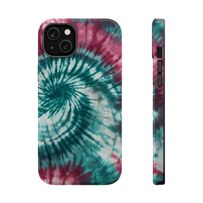 Teal and Pink Tie-Dye MagSafe Case – Stylish and Functional