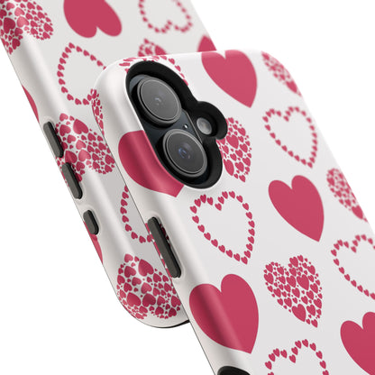 Clustered Pink Hearts MagSafe iPhone Case