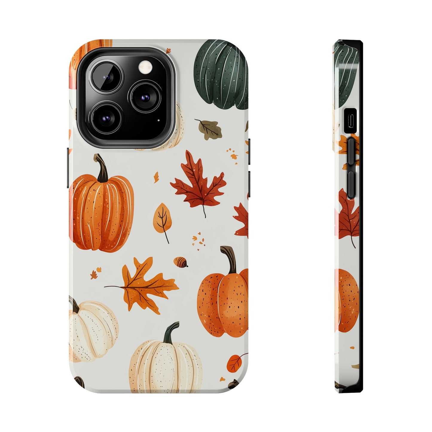 Autumn Pumpkin iPhone Case – Fall Leaves and Harvest Design