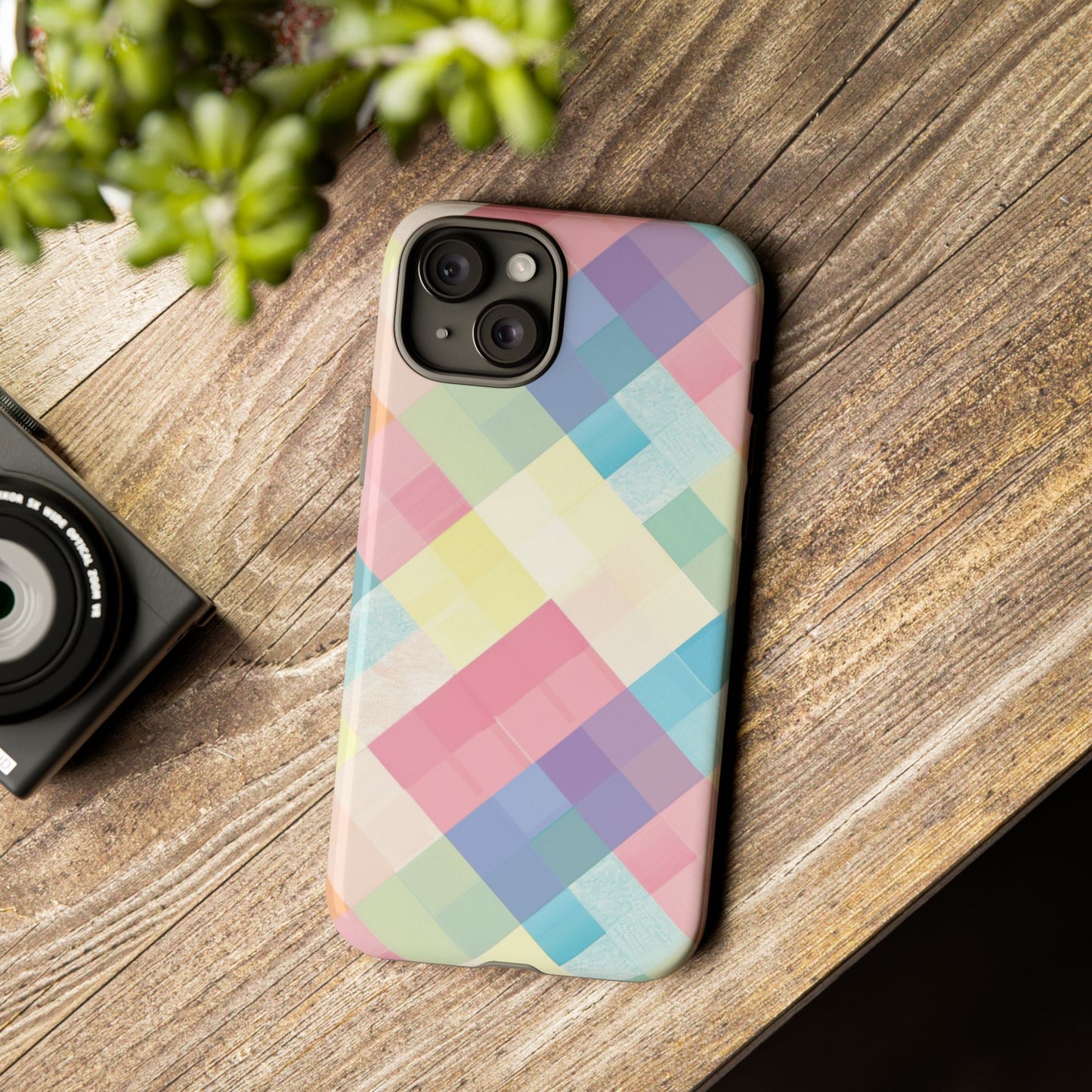 Spring Sonata Pastel Plaid Case