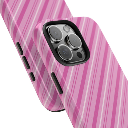 iPhone Case - Pretty in Pink Stripes Design