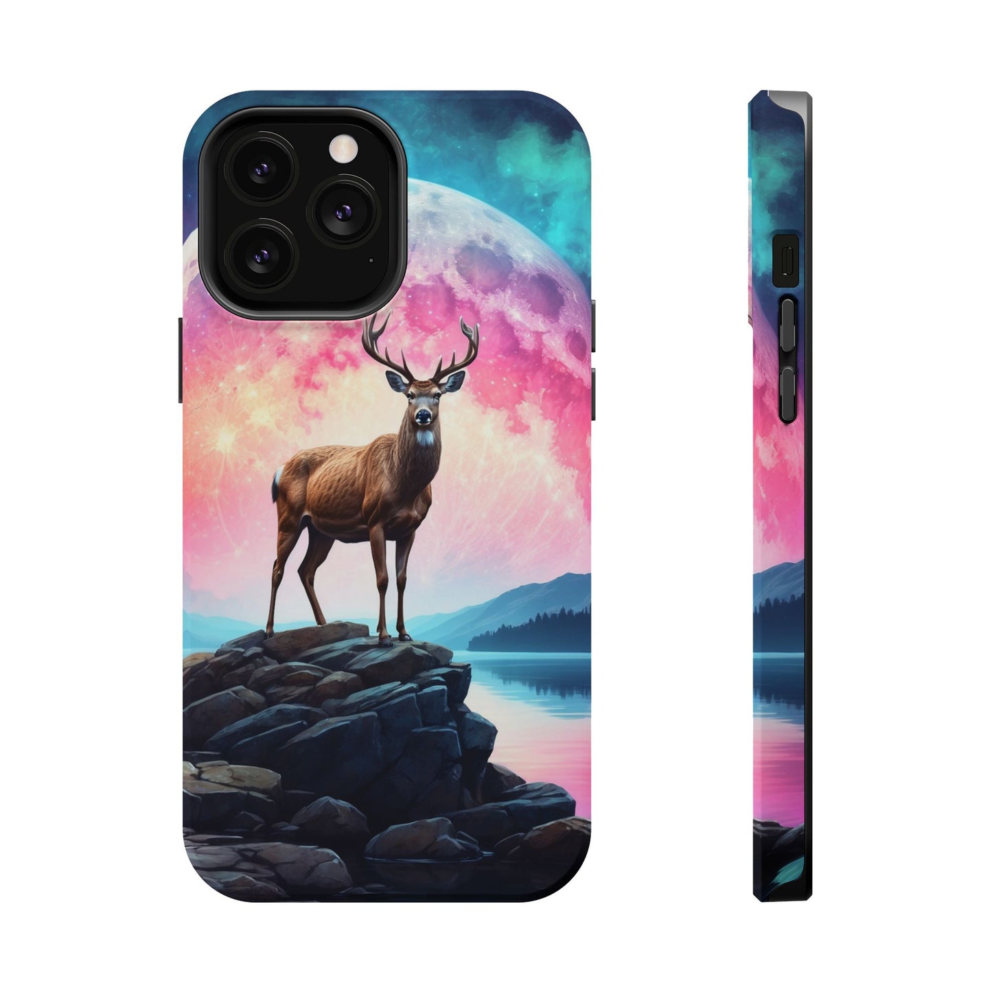 Vibrant Stag in Bloom – MagSafe iPhone Case