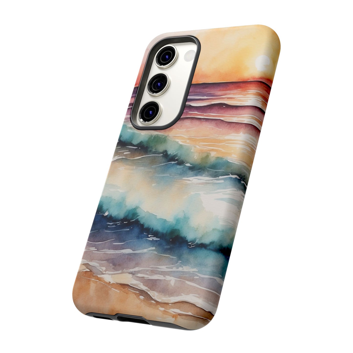 Sunset Waves Samsung Galaxy Case – Vibrant Watercolor Design