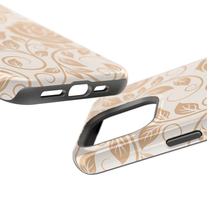 Vintage Rose Vine Tough MagSafe iPhone Case – Elegant Floral Pattern with Dual-Layer Protection