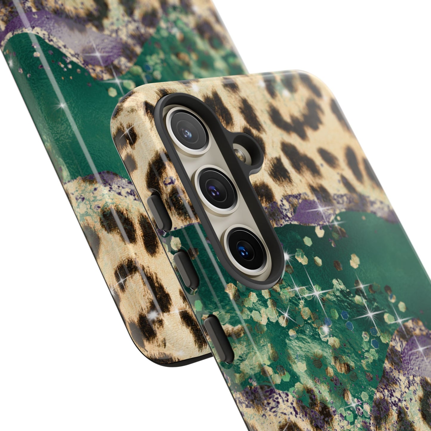 Emerald Glitter Leopard Print - iPhone Series Case