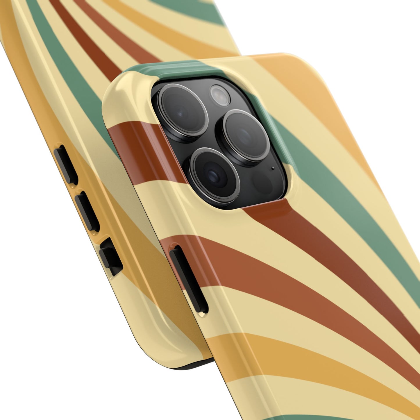 Earthy Retro Swirl iPhone Case – Dual-Layer Protection with 70s-Inspired Earth Tones