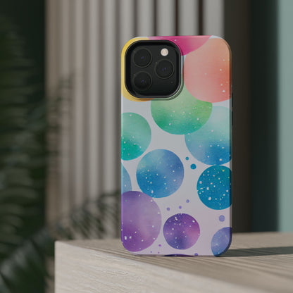 Pastel Galaxy Bubbles  MagSafe iPhone Case – Slim Design, Glossy Finish