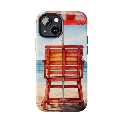 Beachfront Sunset Lounge iPhone Case – Rearview Edition