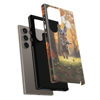 Energetic Blue Heeler Forest Pup Samsung Galaxy Case – Durable Outdoor-Inspired Design