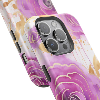 Radiant Purple & Gold Floral - MagSafe iPhone Series Case