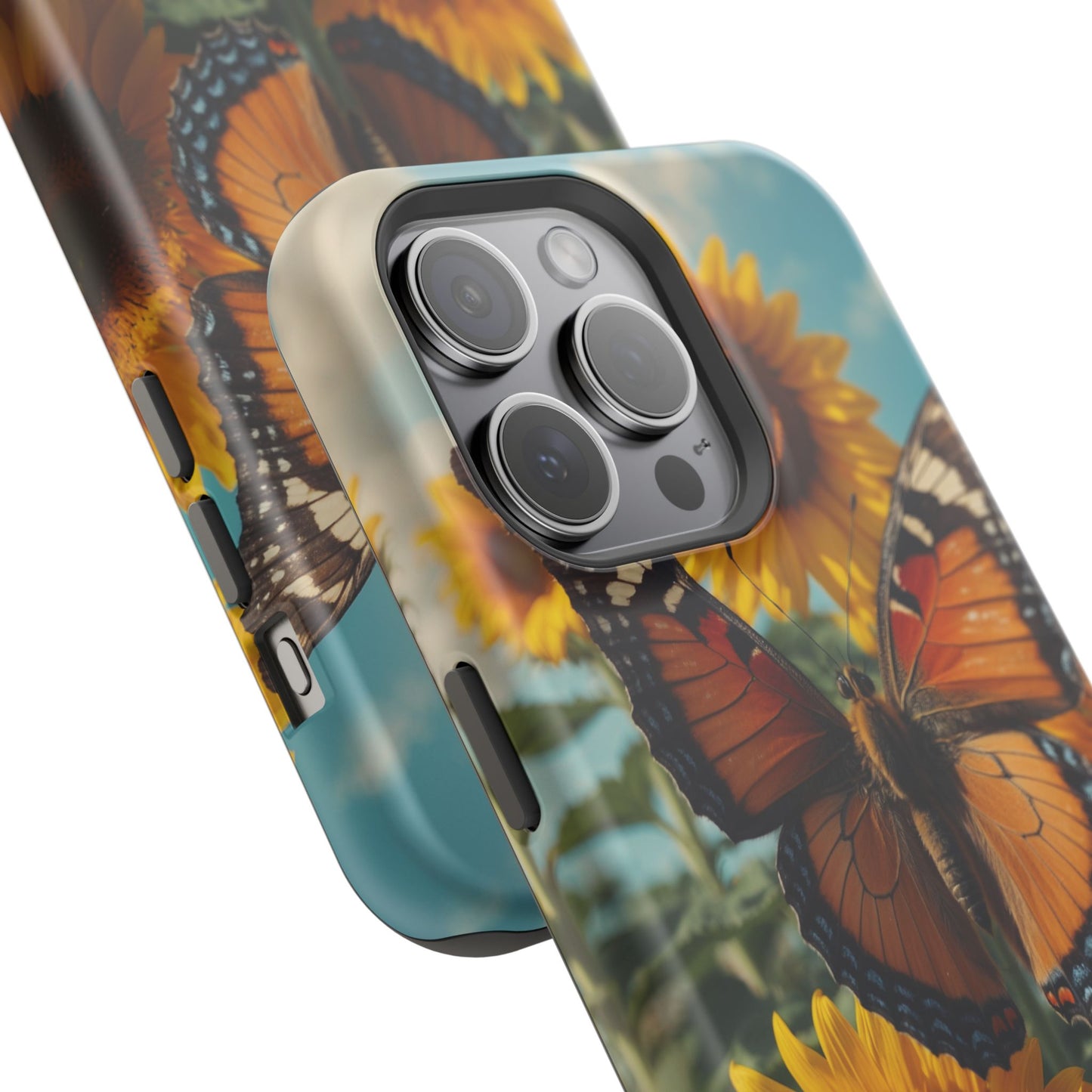 Vibrant Butterfly & Sunflower – MagSafe iPhone Case