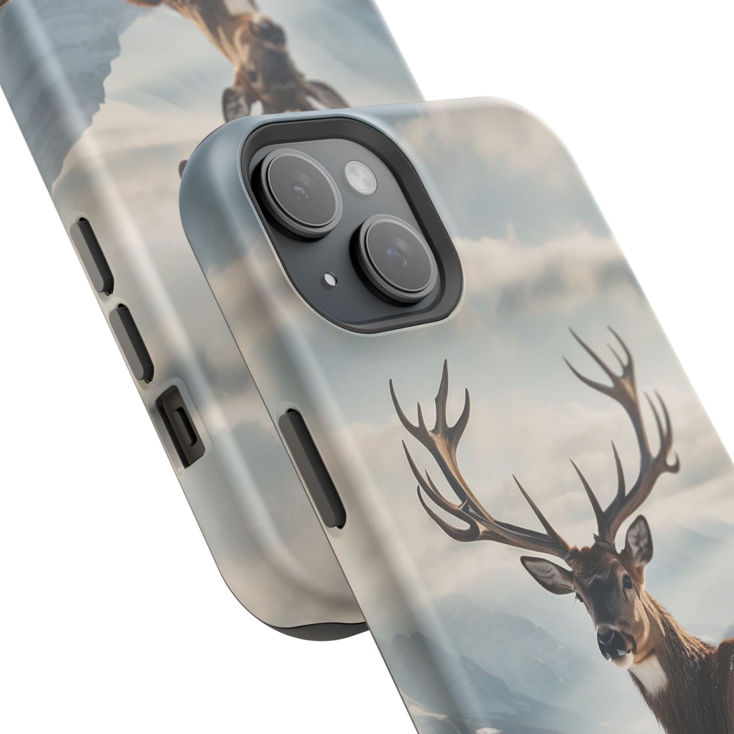 Alpine Majesty: Stag in Snow – MagSafe iPhone Case