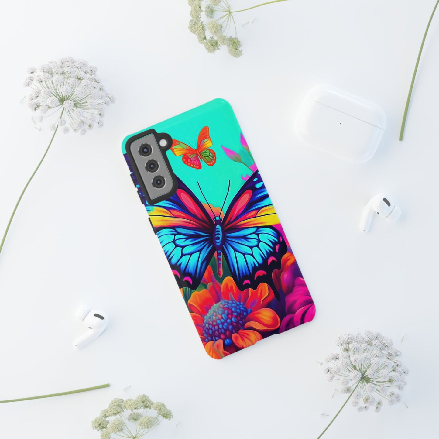 Vivid Butterfly & Floral Burst - Samsung Galaxy Case - BOGO Cases