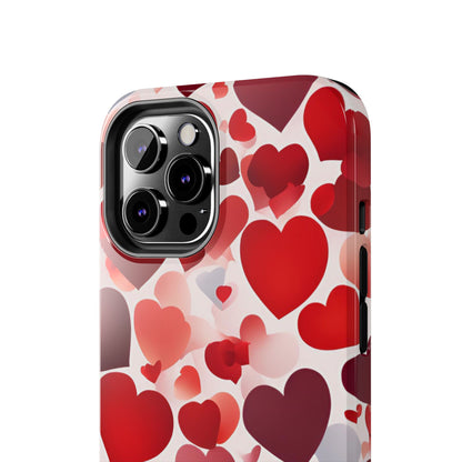 iPhone Case: Romantic Red Heart Gradient Case