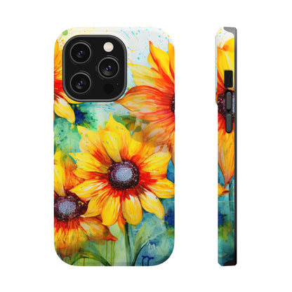 Watercolor Sunflower Splash - MagSafe iPhone Series Case