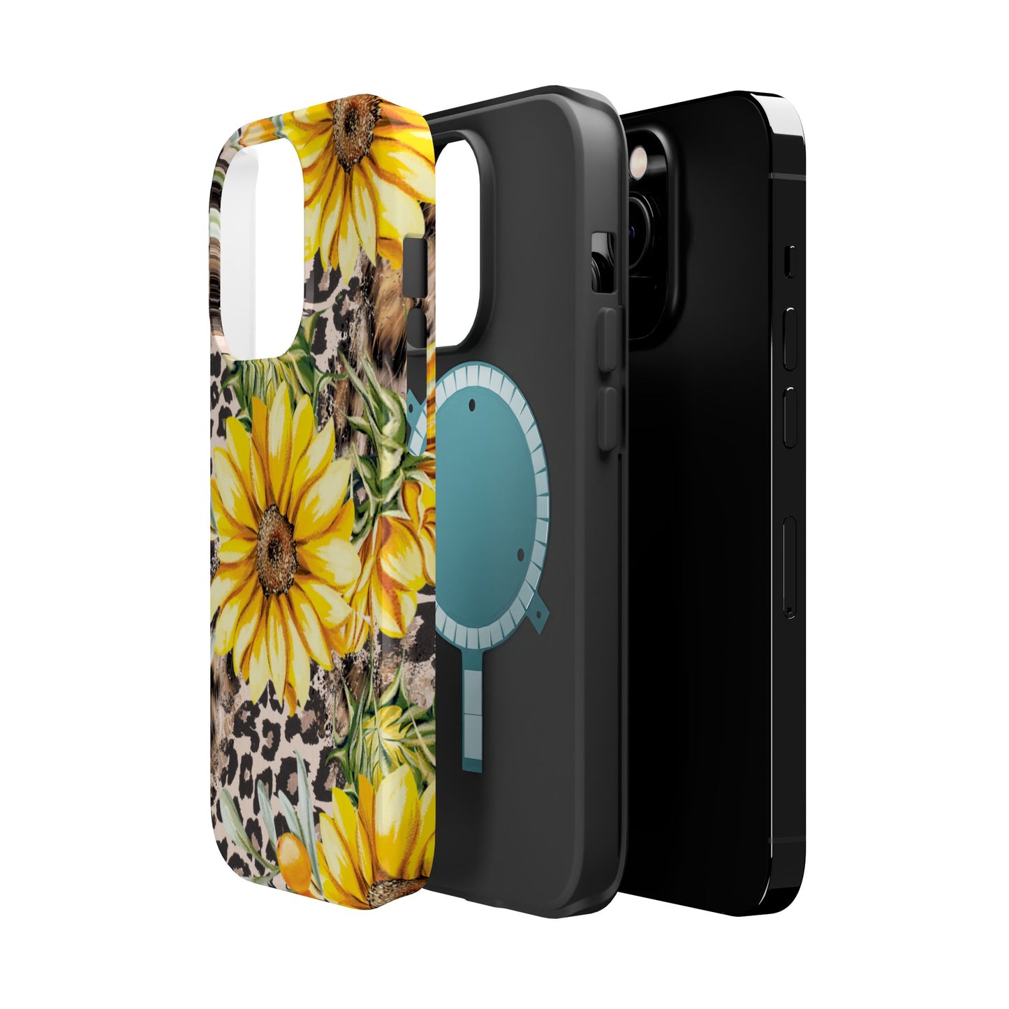 Leopard Sunflower Chic - MagSafe  iPhone Series Case