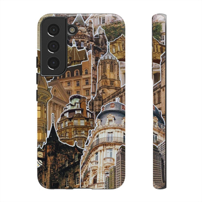 Vintage Architectural Collage Samsung Galaxy Case – Tough Dual-Layer Protection with Matte Finish