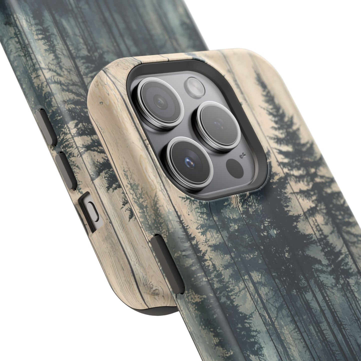 Misty Forest MagSafe iPhone Case - Rustic Nature-Inspired Protective Cover