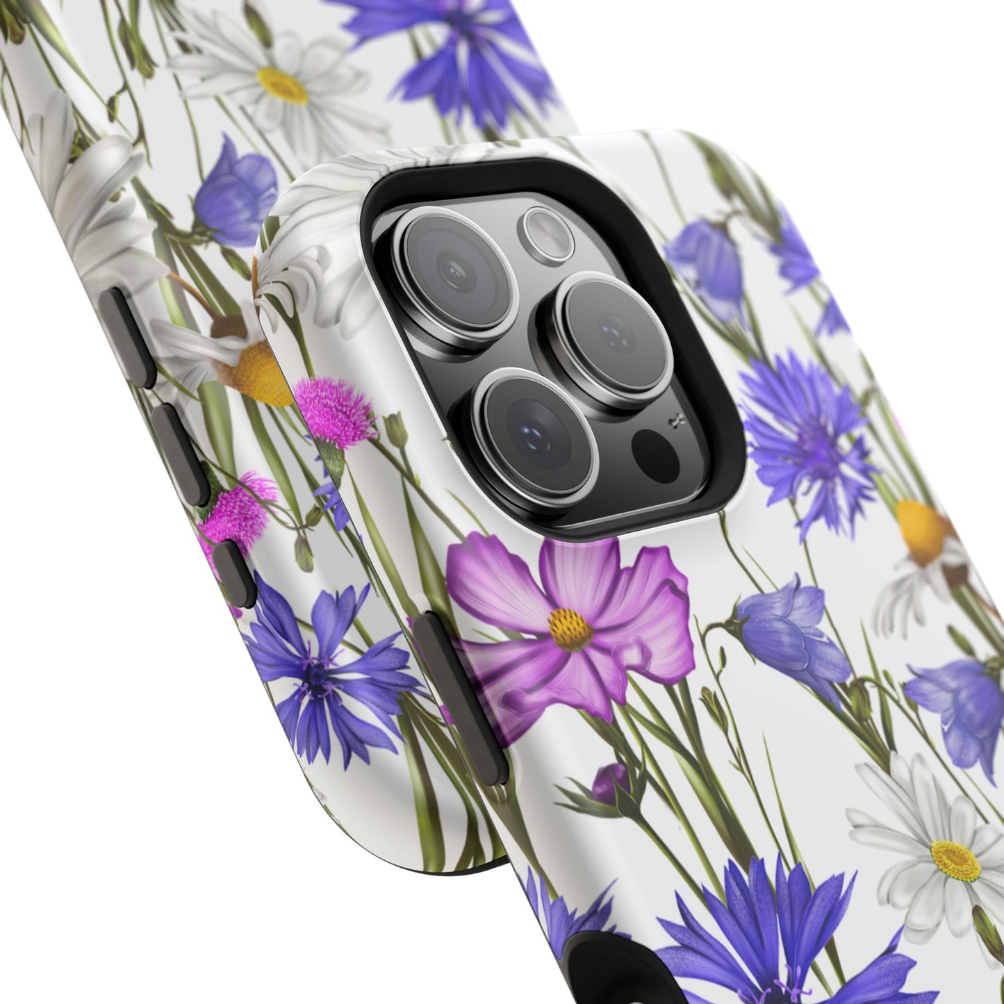 Wildflower Meadow MagSafe Case – Purple, Blue, and White Floral Design