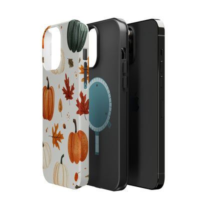 Autumn Pumpkin MagSafe iPhone Case – Fall Leaves and Harvest Design