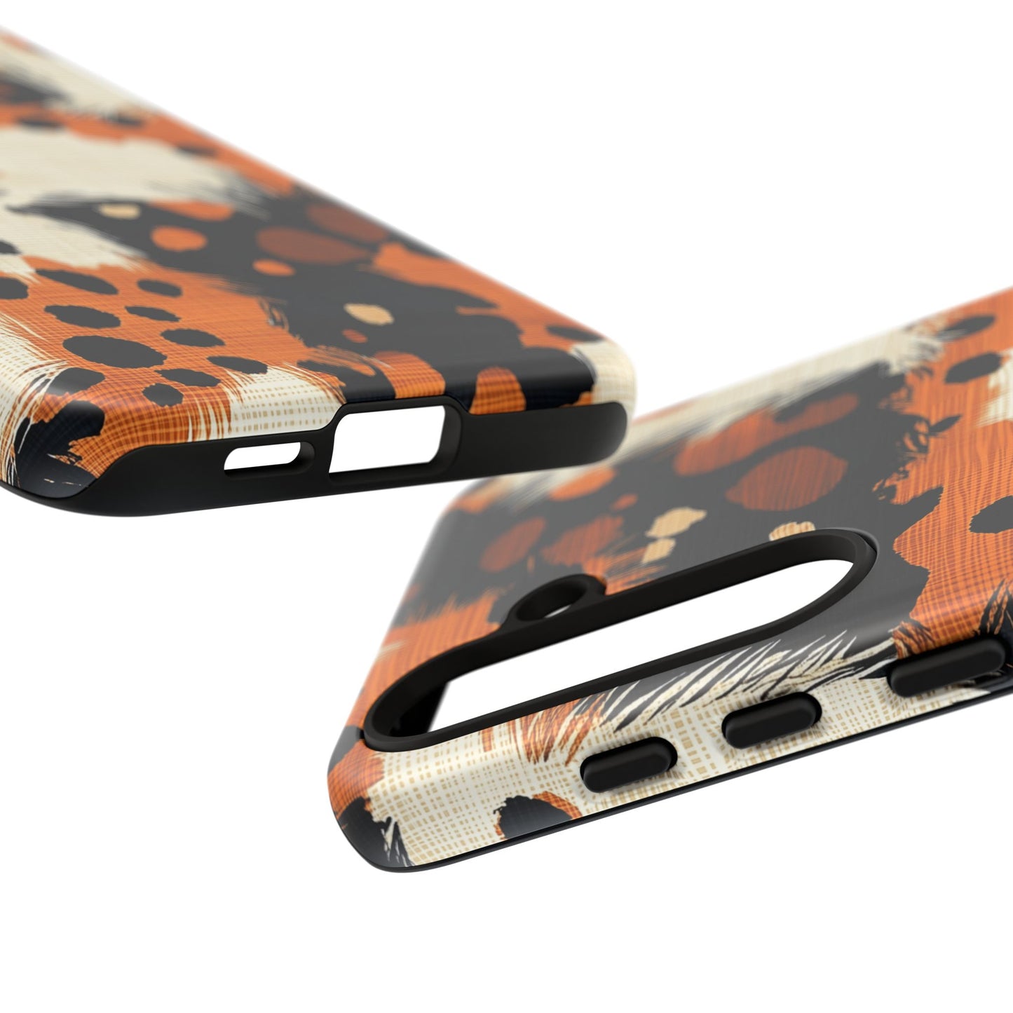 Cheetah Plaid Samsung Case – Brown & Black Pattern