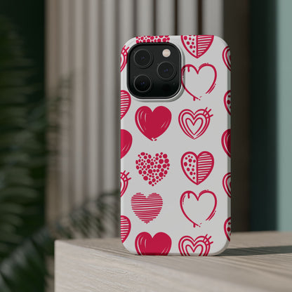 Funky Pink Hearts – MagSafe iPhone Case