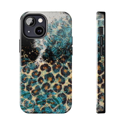 Turquoise Paisley Cowhide Leopard - iPhone Series Case