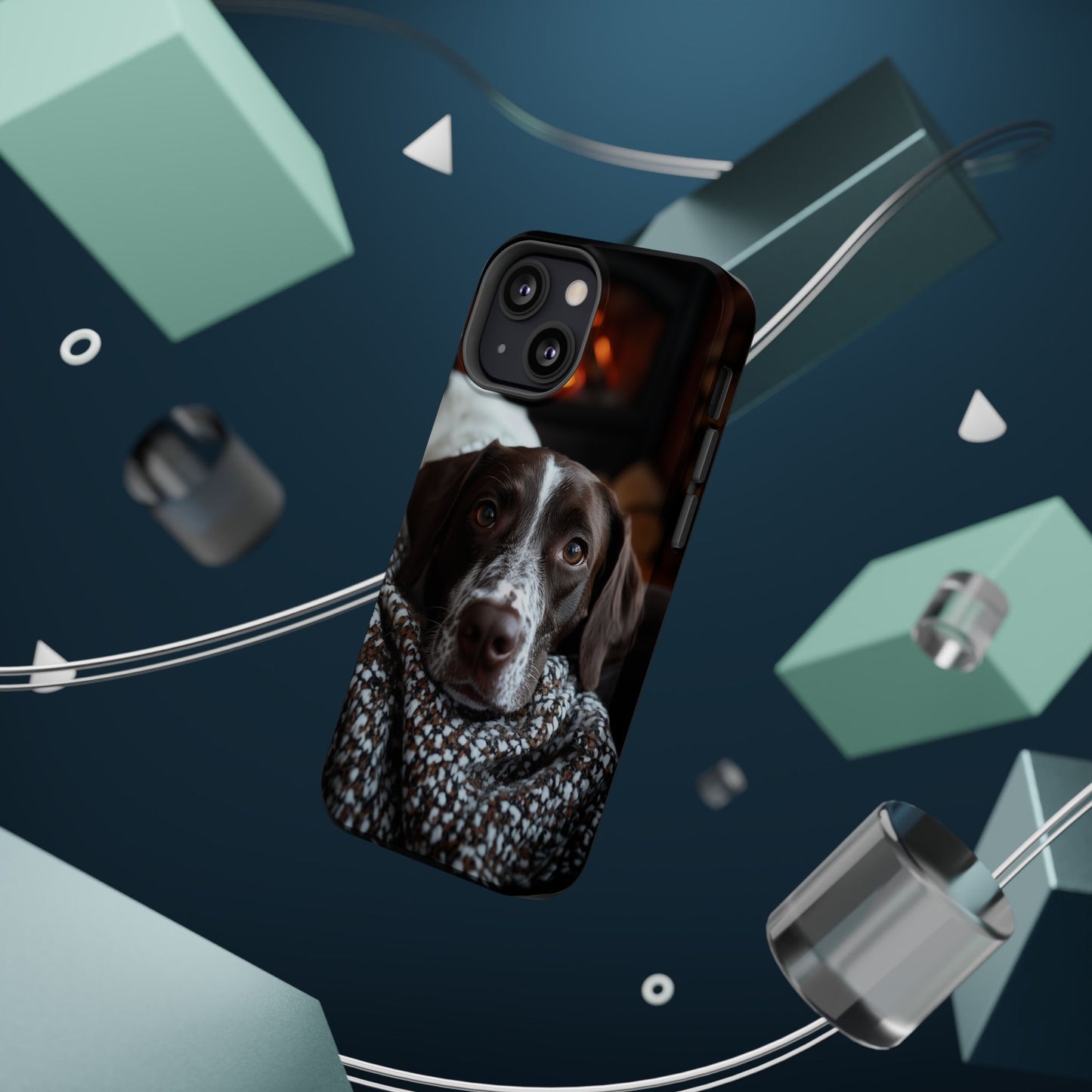 Majestic German Shorthaired Pointer MagSafe iPhone Case – Sunset Prairie Design