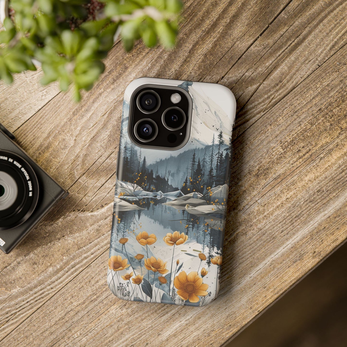 Silver Alpine Wildflower iPhone Case