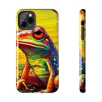 Vibrant Rainbow Frog Design – iPhone Series Case