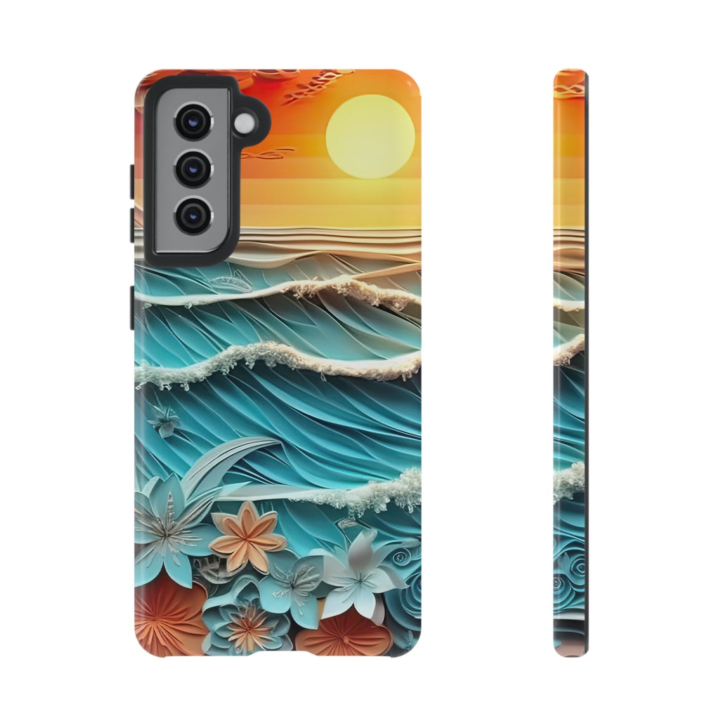 Tropical Sunset Paper Art Ocean – Samsung Galaxy Series Case