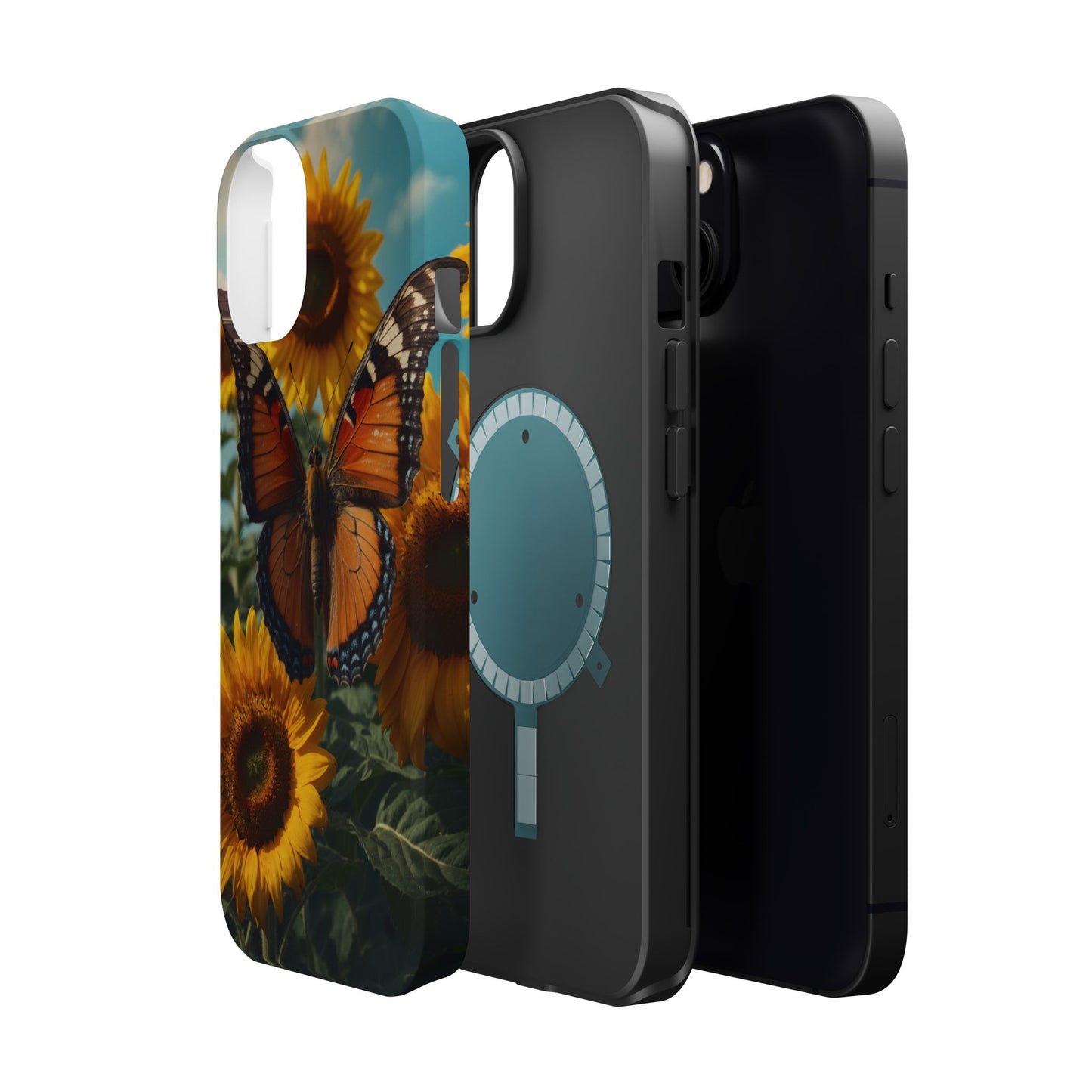 Vibrant Butterfly & Sunflower – MagSafe iPhone Case