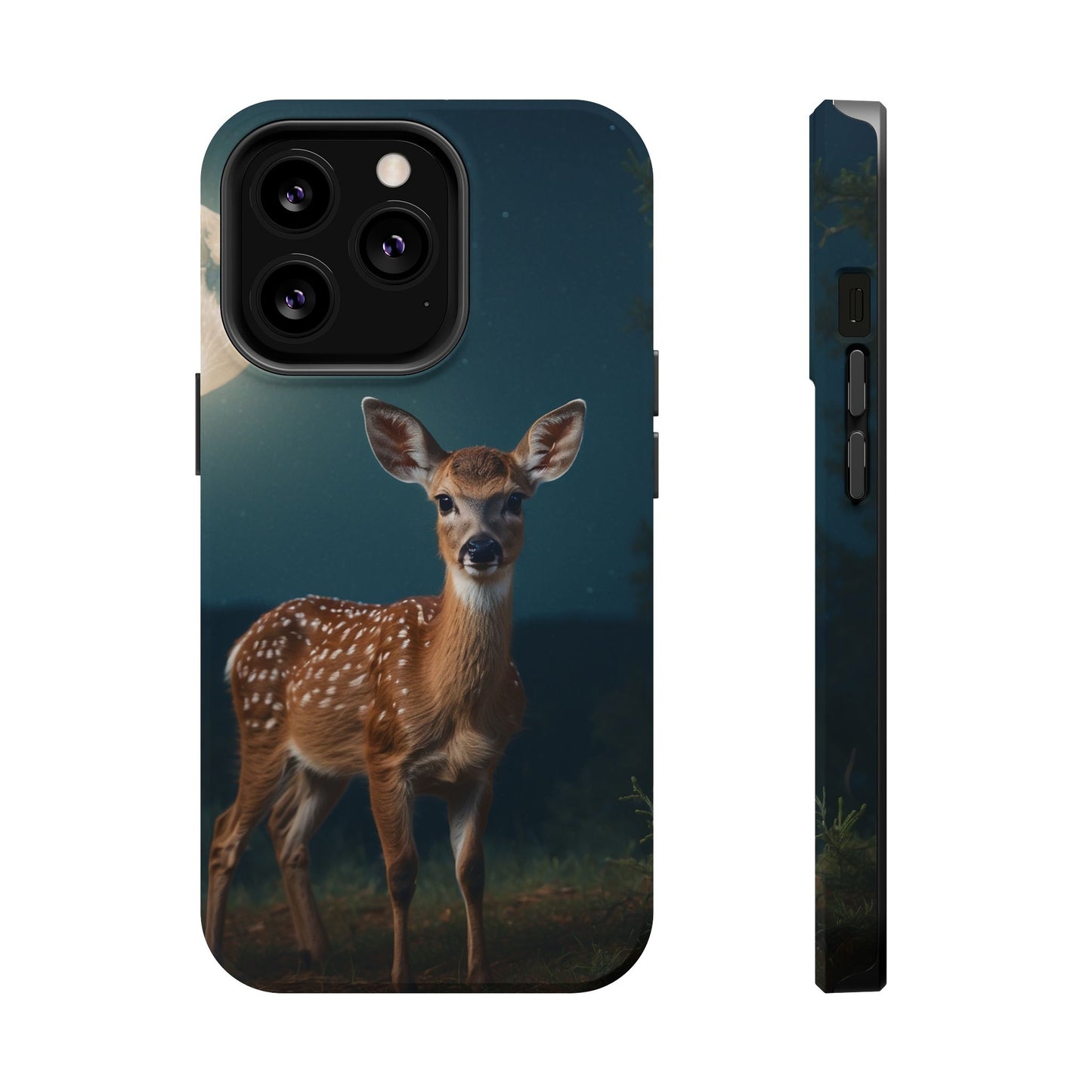 MagSafe-Compatible iPhone Case – Mystic Fawn Under the Moonlit Sky