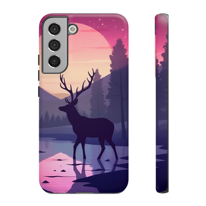 Twilight Elegance: Stag Reflection – Samsung Galaxy Case