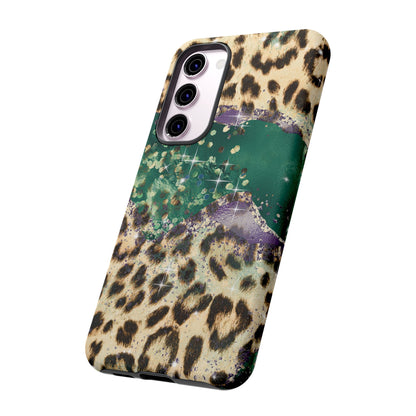 Emerald Glitter Leopard Print - iPhone Series Case