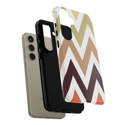 Earthy Chevron Samsung Galaxy Case – Boho-Inspired Design with Dual-Layer Protection