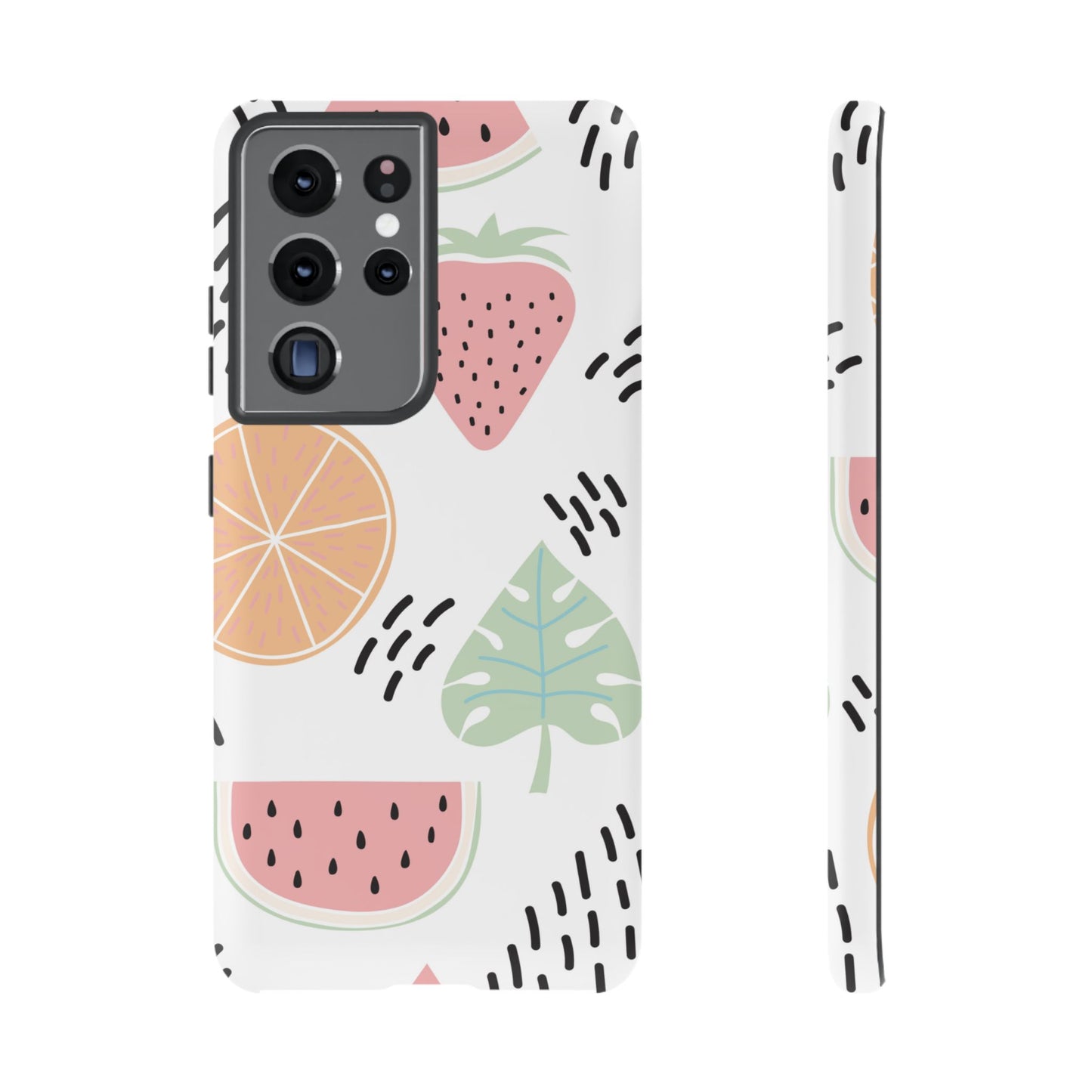 Tropical Fruit Fiesta Tough Samsung Galaxy Case – Fun Watermelon, Pineapple, and Citrus Design - BOGO Cases