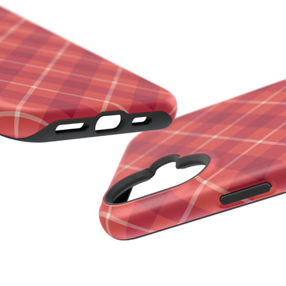 Red Plaid Crisscross – MagSafe iPhone Case