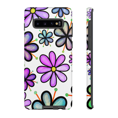 Whimsical Lavender Floral Samsung Galaxy Case – Ultra-Slim, High-Gloss Finish