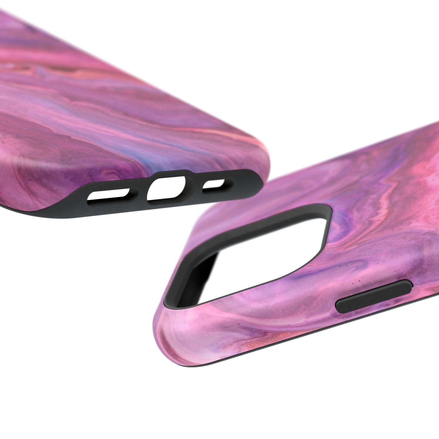 Lavender Dreamscape – MagSafe Case with Abstract Purple & Pink Marble Art