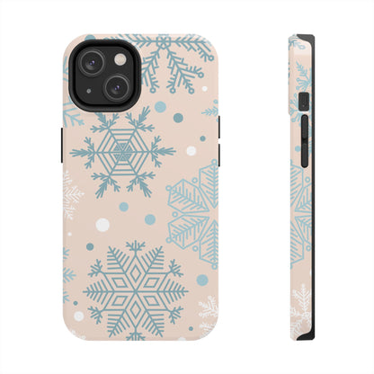 Winter Snowflakes iPhone Case – Shockproof, Smooth Matte Finish, Dual-Layer Protection