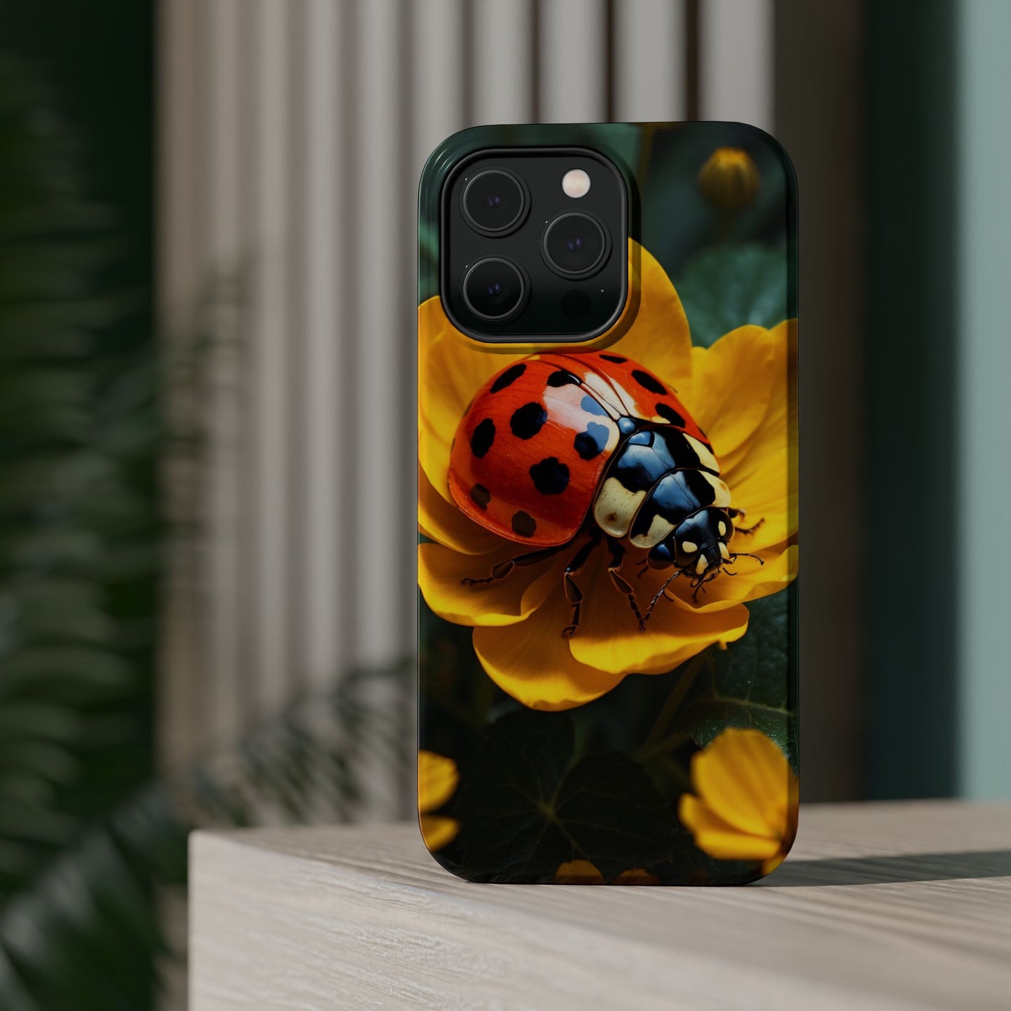 Yellow Blossoms with Bug Accent - MagSafe iPhone Case